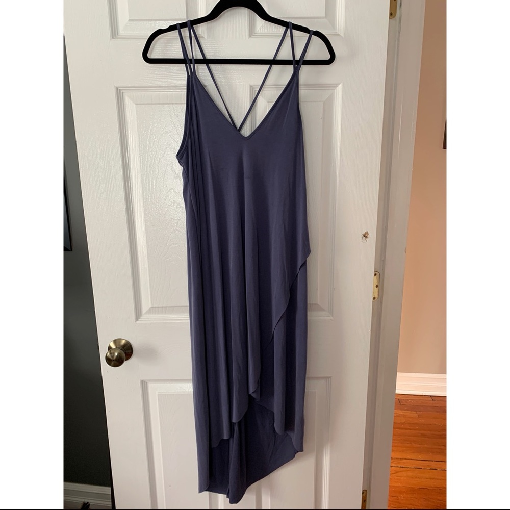 Mood and Melody Washed Blue High-Low Dress